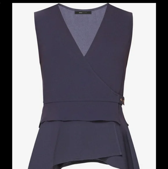 BCBGMaxAzria Eleni Peplum Wrap Top - Picture 4 of 9